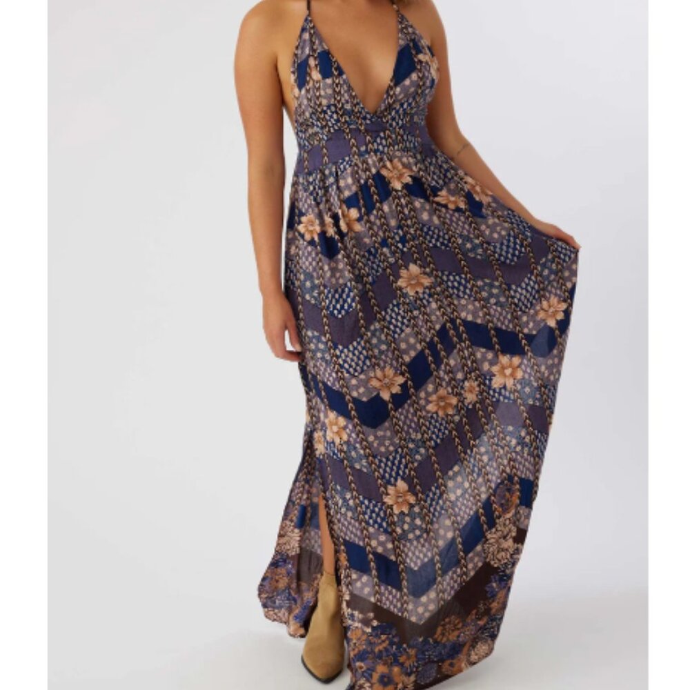 O'NEILL Annalisa Halter Maxi Dress Size Small